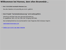 Tablet Screenshot of hanneslux.de